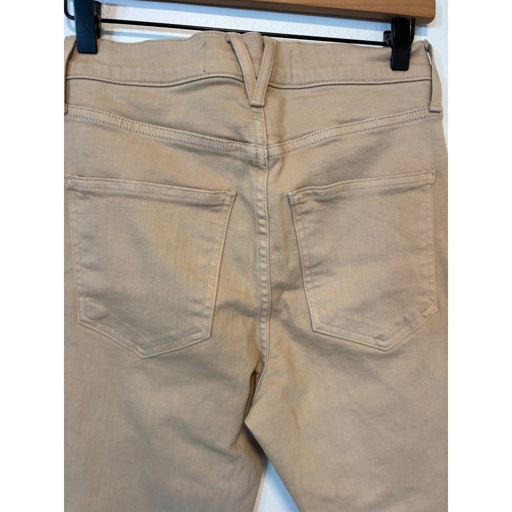 Veronica Beard Carolina Ankle Skinny Flare‎ Jeans Tan Khaki High Rise Size 27 - Picture 4 of 6